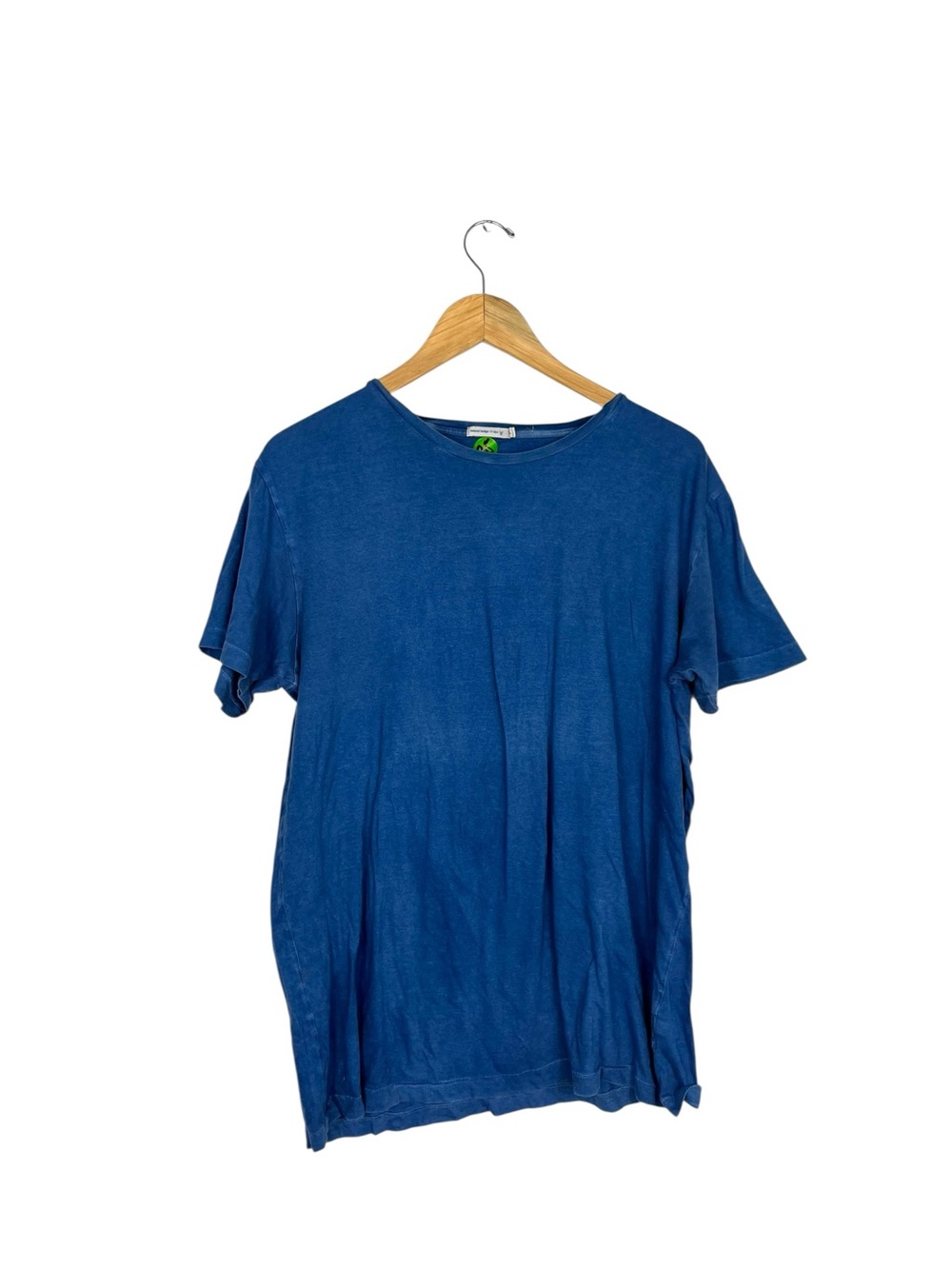 Industry Of All Nations Shirt Blue Natural Indigo Organic Cotton Tee 12 Dips Lrg